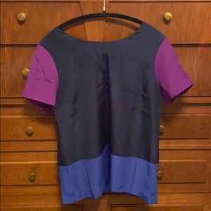 Color block J.Crew short sleeve top